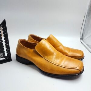 BOTTESINI Made in Italy Camel Tan Leather Slip-On Loafers Men Sz 11 Retail $169